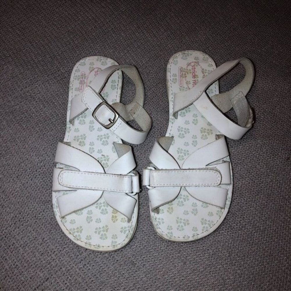 Stride Rite White Velcro Sandals